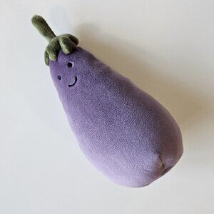 NWOT Jellycat London Amuseables Vivacious Vegetables Eggplant Plush - Small 7"